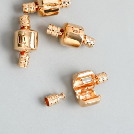 Castle metal for a bracelet with a latch, external d = 0.4 cm gold-3