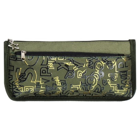 School Penal on the zipper Calligrata, 2 departments, khaki-1