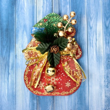 Christmas tree decoration "New Year's Style" Bant Transparent, 16x12 cm, gold-3
