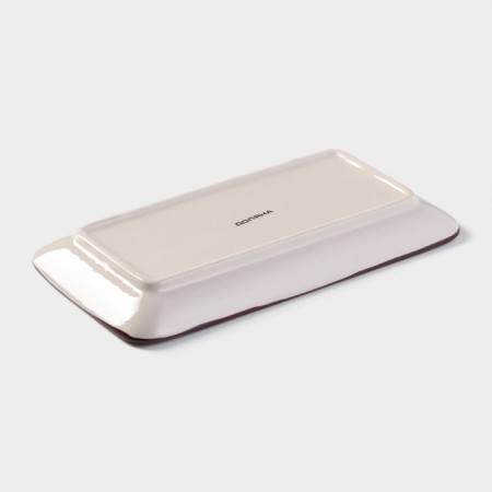Ceramic rectangular "Temptation", 20 × 11 × 2 cm, beige color-2
