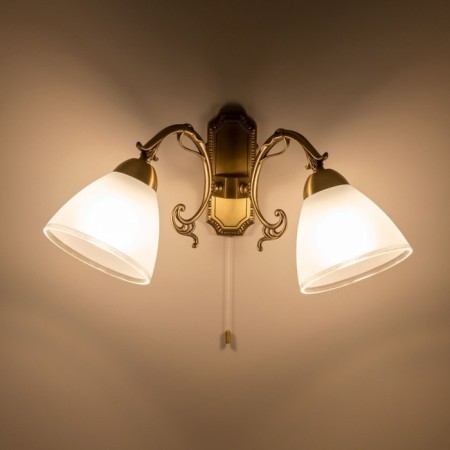 Sconces Citilux "Latur" CL413421, 24x20 cm, 2x75W, e27, brown color-9