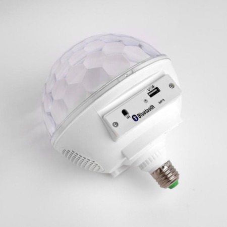 Light device "Crystal ball" 16 cm, E27, speaker, remote control, glow RGB-5