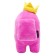 Plush Toy Figure Among us, with a crown, 30 cm, pink