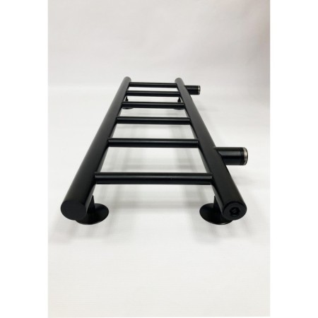 Water towel "Sanprise" Aurora P6, 200x800 mm, side connector., Black matte-3