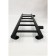 Water towel "Sanprise" Aurora P6, 200x800 mm, side connector., Black matte