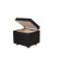 Puff with Vega lid, 430x480x430, black