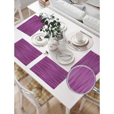 Set of napkins for setting the table "embroidered interference", rectangular, size 32x46 cm, 4 pcs-1