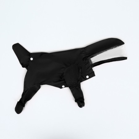 Dogue jumpsuit, demi -season with covers on paws, size S (DS 25, OG 27,), black-1