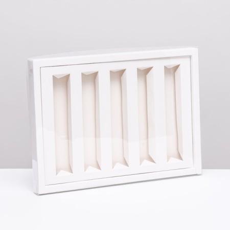 Folding box for 5 mini-bribberries, white, 27.5 x 20 x 2.3 cm