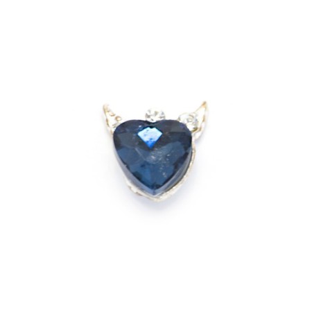 Metal fittings Pole "Sapphire Heart", 4 pcs