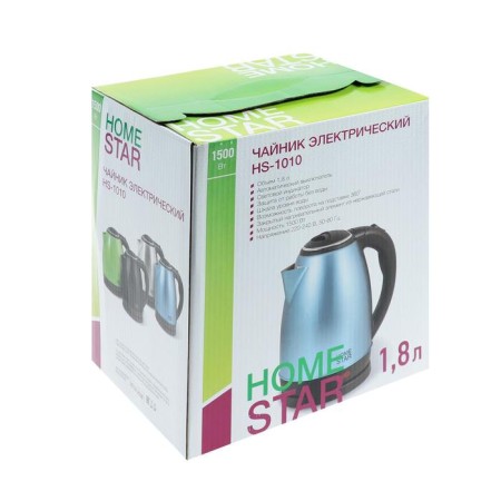 Electric kettle Homestar HS-1010, metal, 1.8 l, 1500 watts, blue-8