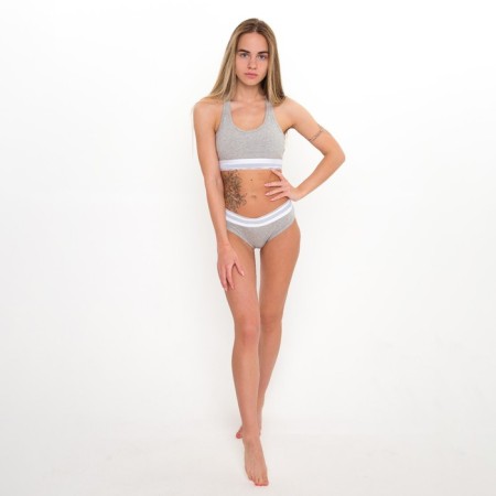 Female set (top/panties), color gray mix, size 44-46-9
