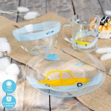 A set of children's dishes of the BIP-BIP shares, 3 subjects: a bowl of 450 ml, a plate d = 20 cm, a mug 200 ml