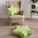Decorative pillow "Stars", size 55x55x12 cm, green color