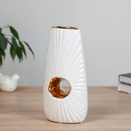 VAZA Ceramics Table "Caydn" 23.5 cm, white-2