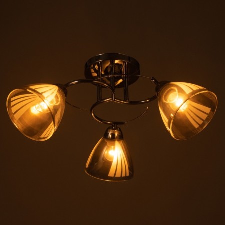 Cauces "Poli" 3x60W E27 chrome 56x56x24cm-2