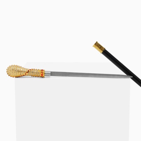 Souvenir product cane with a dagger, 36cm blade, handle crown-2