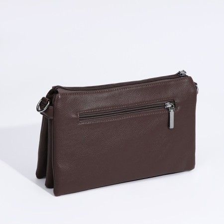 Cross-Bodi Bag on a zipper, brown color-1