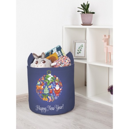 Basket for toys "New Year's ball, size 35x35 cm