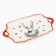 New Year! New Year's ceramic dish "Snow Deer", 23x13x2.5 cm, white color