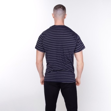 Striped male T -shirt, blue color, size 48-3