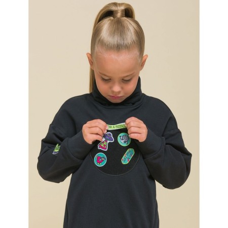 Jumper for girls, height 110 cm, black color-2