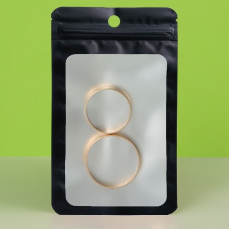 SIP-LOK package with a window, with euroslot, black, 10 x 14 cm
