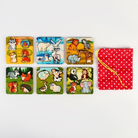 Game set "Zoological lotto 10 in 1" 24 details-1