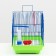 Bird cage is a small, semicircular roof (drinker, feeder, pole, swing) 35x28x37cm mix