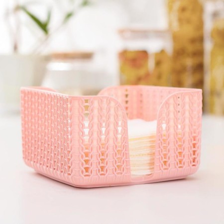 Napkin "knitting", pink color