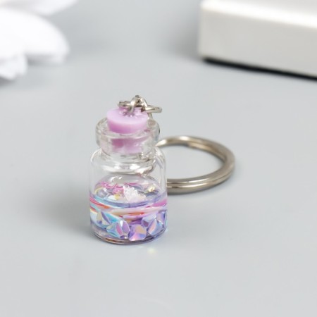 Browler plastic "Flower in a bottle" Lilac 2.4x1.5x1.5 cm