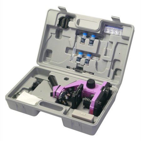 Microscope School Eureka 40x-400x in the case, color amethyst-1