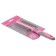 Delight Rose comb, with rings, double -sided, 24/37 teeth 25 mm, pink