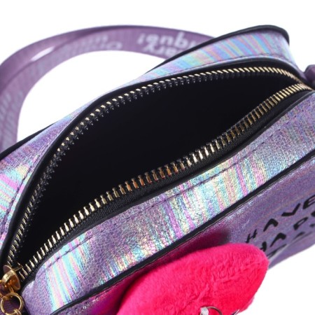 Children's bag with lightning, 6x11x13 cm, adjustable belt, purple mix-11