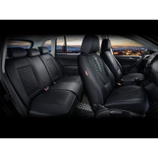 Frame 5d covers Bison Plus, eco -leather, set for the entire interior, black/black/blue