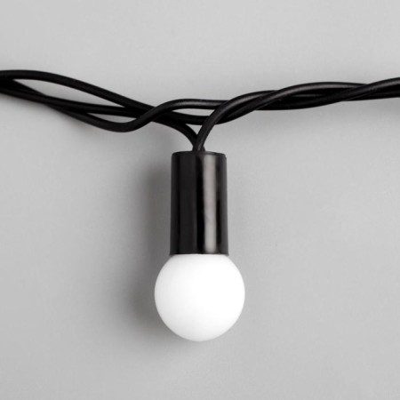 Garland “thread” 10 m with nozzles “balls 1.5 cm”, IP44, dark thread, 100 LED, glow of white and blue, blinking, 220 V-5