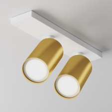 Technical C051CL-U-2WMG, 2XGU10, 10W, 34.4x6x12 cm lamp, white and matte gold