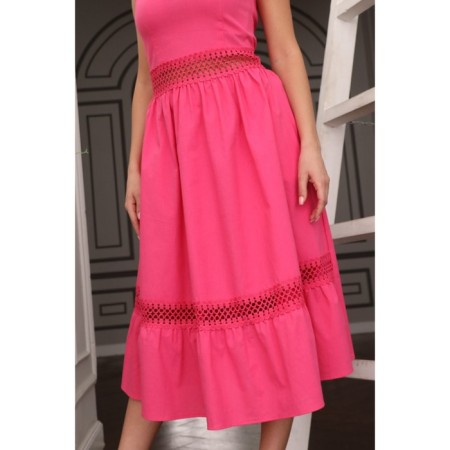 Sarafan female, size 50, pink color-14