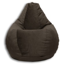 The hand-bag “Pear” is positive carat, size xxxl, diameter 110 cm, height 145 cm, velor, brown color