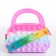 Bag's bag with lightning, pink/lilac color