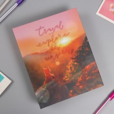 Photo album for 200 photos 10x15 cm, plastic. Cute Foxy sheets sunset
