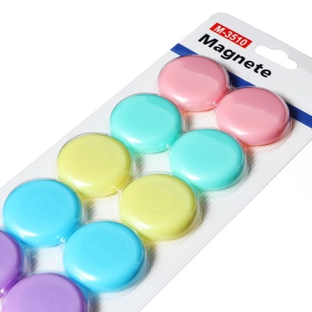 Set of magnets for boards D-3.5cm, 10 pieces, on a blister, pastel-1