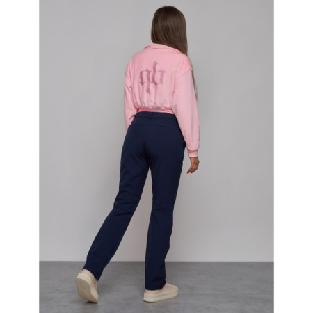 Sports female trousers, size 46, dark blue color-4