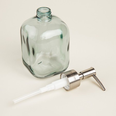 Sl Home soap dispenser, glass, 8 × 8 × 18 cm-2