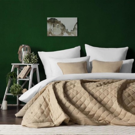 Cover with pillowcases "Kim", size 160x220 cm, beige color-1