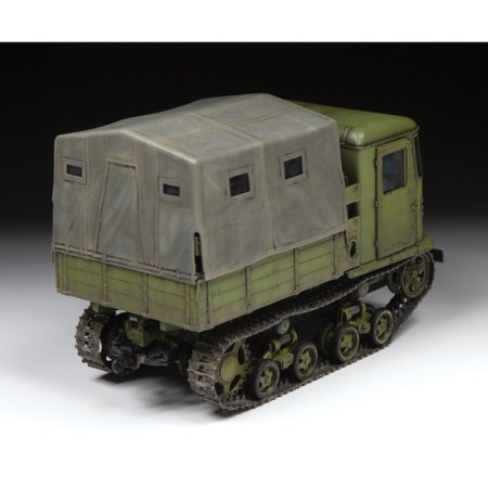 The team of truck model "Soviet caterpillar tractor STZ-5", star, 1:35, (3663)-2