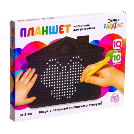The training tablet "Magnetic drawing", the color is black, 375 holes-6