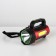 Manual battery flashlight, 10 W+5W, 1200 mAh, solar battery, 7 modes, red