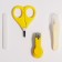 Child care set, 4 subjects, yellow color