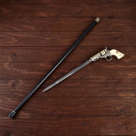 Souvenir product cane with a revolver, blade 30cm-1